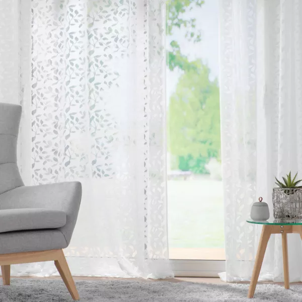 Voilage maille (140 x 240 cm) Manon Blanc