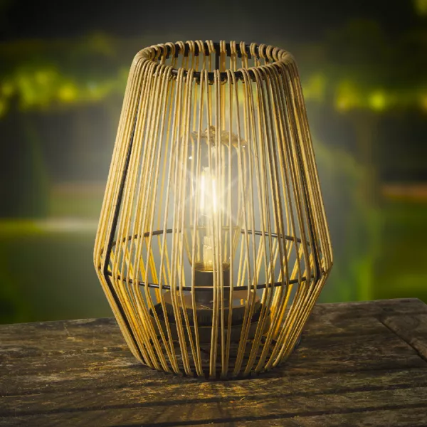 Lampe de table solaire LED (H23 cm) Calabre Doré