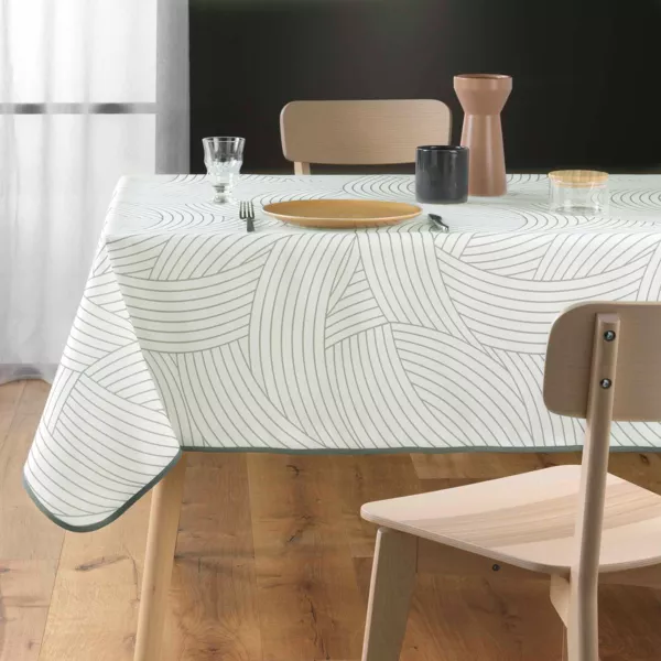 Nappe carrée anti tache (150 x 150 cm) Linea Blanche