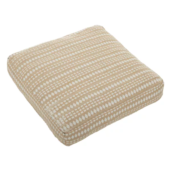 Set di 2 cuscini da pavimento effetto lino beige 50 x 50 x 18 cm Palazzo | Maisons du Monde