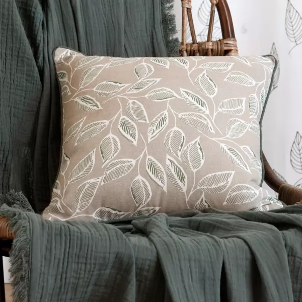 Coussin carré coton (40 x 40 cm) Manisa Vert