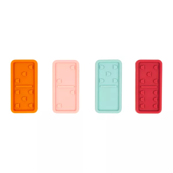 Lot de 28 dominos enfant silicone Domy Multicolore