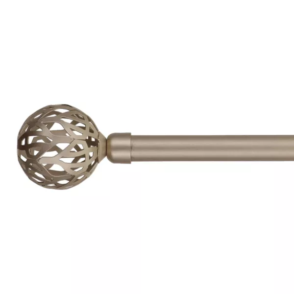 Kit de barra extensible para cortina (L210 - L380 cm / D19 mm) Vintage Oro mate