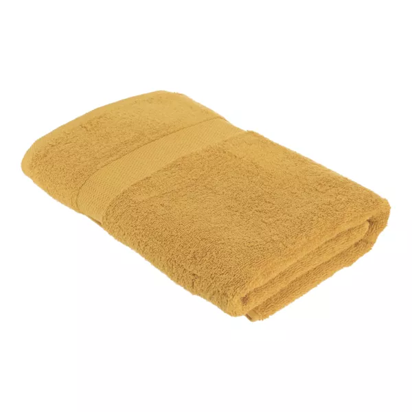 Serviette de bain coton (70 x 130 cm) Timeless Jaune moutarde