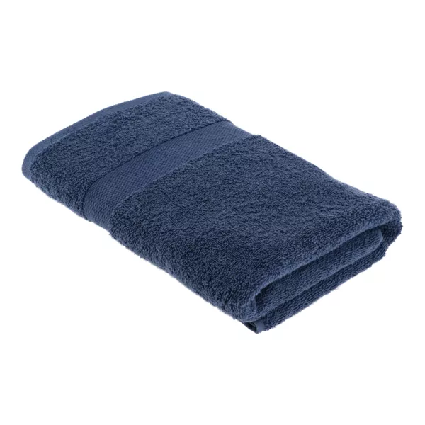 Serviette de bain coton (70 x 130 cm) Timeless Bleu marine