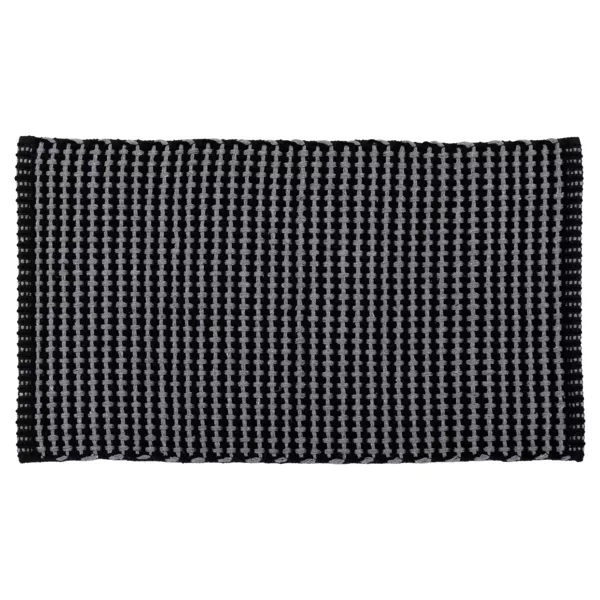 Tapis de salon coton (50 x 90 cm) Mimetisme Gris anthracite et noir