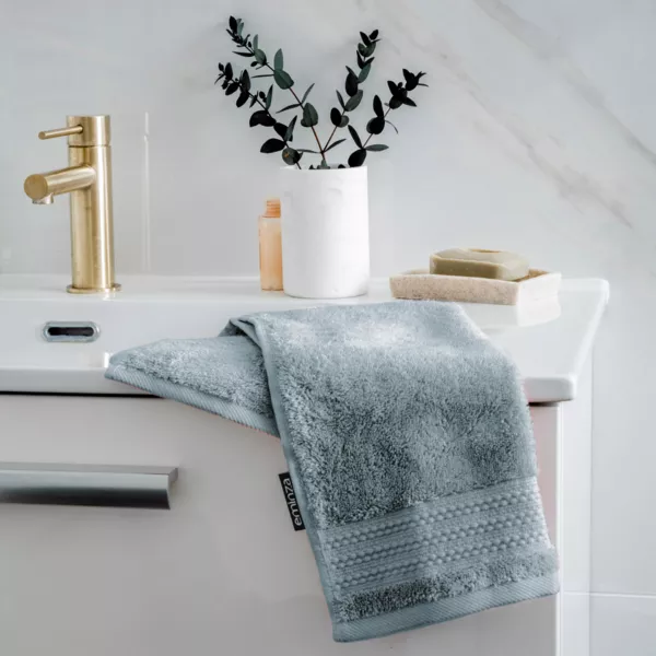 kologisk bomuldshndklde (30 x 50 cm) Mline Isbl