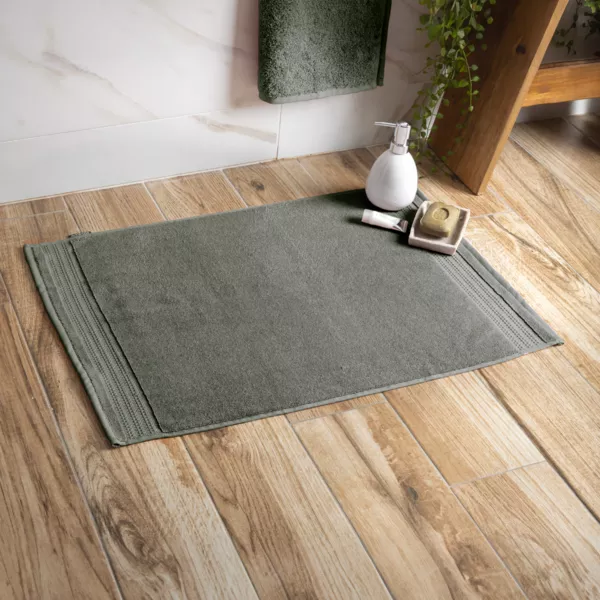 Badmat biologisch katoen (70 cm) Méline Rozemarijn groen