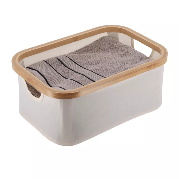 Contenitore pieghevole (L8 x Alt 16 cm) Purebamboo Panna