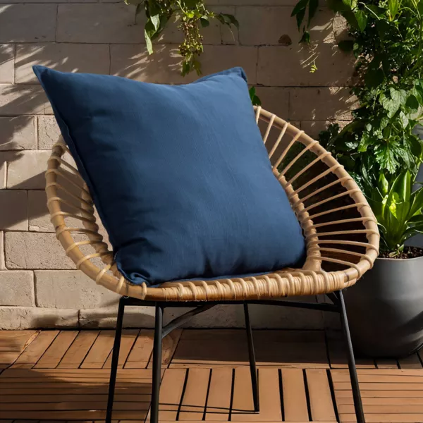 Quadratisches Kissen Outdoor (60 x 60 cm) Sunset Nachtblau