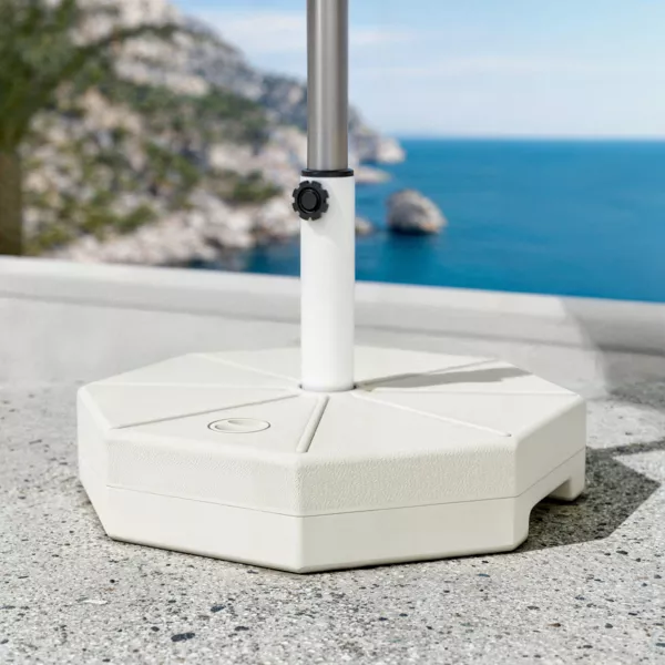 Pied de parasol universel à remplir 28L Blanc