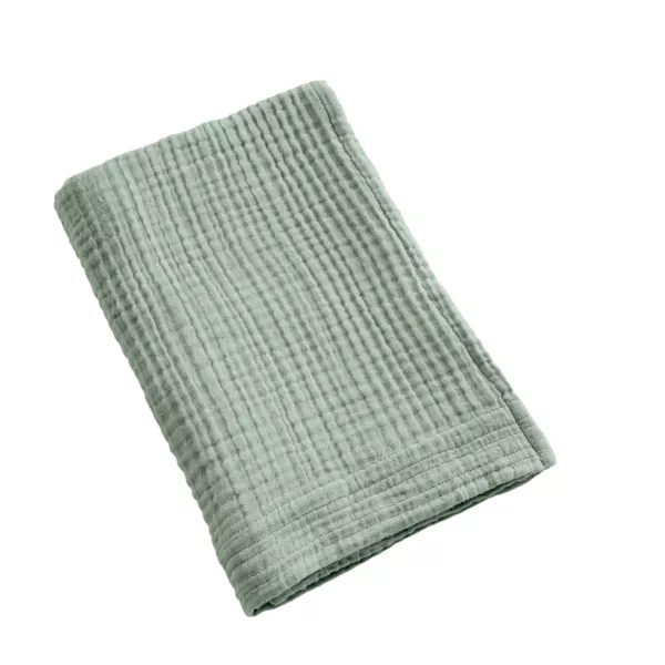 Toalla de baño en gasa de algodón (70 x 130 cm) Gaïa Verde eucalipto