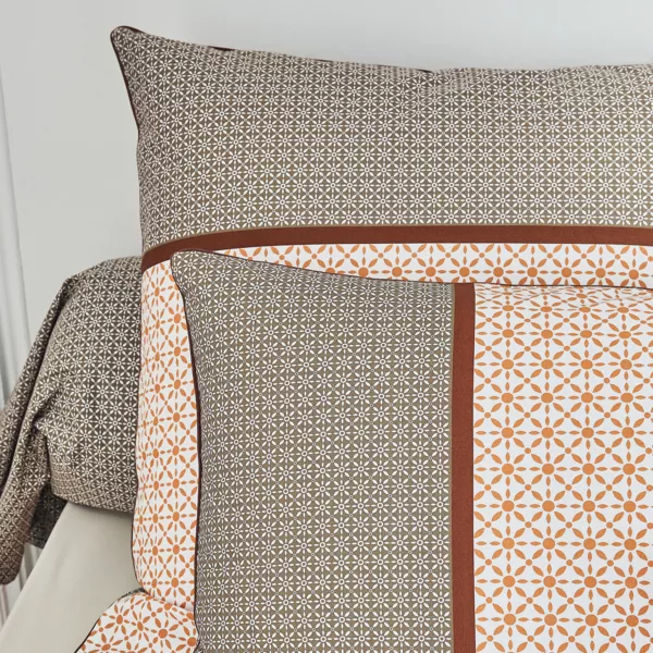 Funda de almohada cuadrada en percal de algodón (65 x 65 cm) Gabin Multicolor