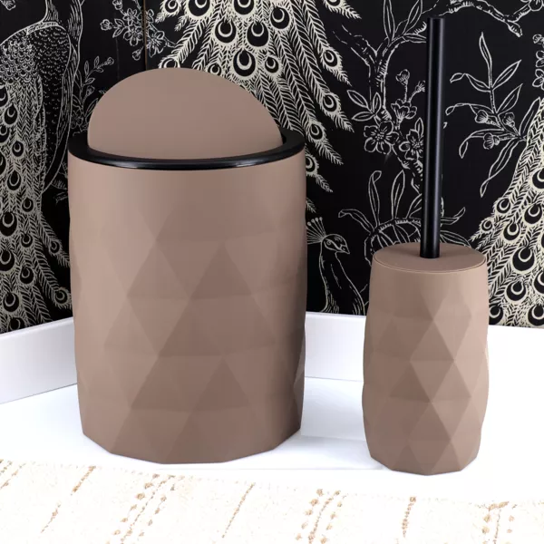 Poubelle salle de bain 6L Rubby Marron