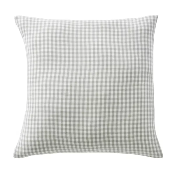 Funda de almohada cuadrada en gasa de algodón (60 x 60 cm) Vickie Verde eucalipto