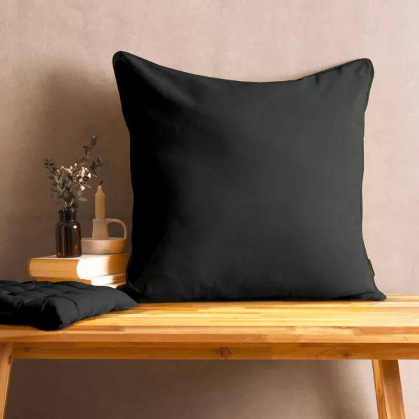 Coussin carré coton (60 x 60 cm) Pixel Noir