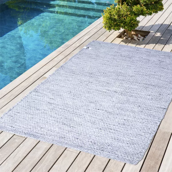 Alfombra de exterior (50 x 80 cm) Léo Gris moteado