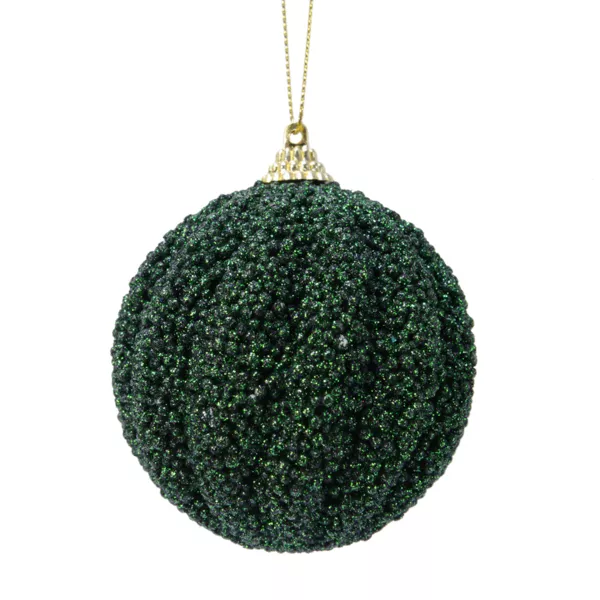 Lote de 12 bolas de Navidad (D80 mm) Frity Verde