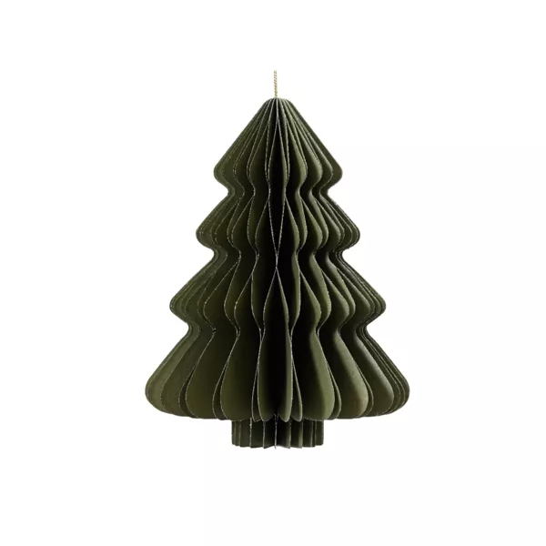 Árbol de papel para colgar (H15 cm) Cierre magnético Verde