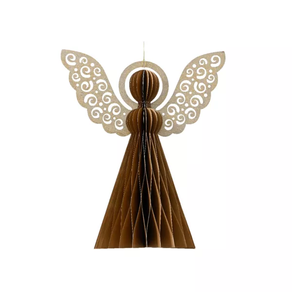 Ange en papier à suspendre (H15 cm) Fermeture Magnétique Brun