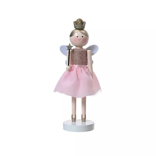 Casse-noisette en bois (H38 cm) Fée princesse Rose