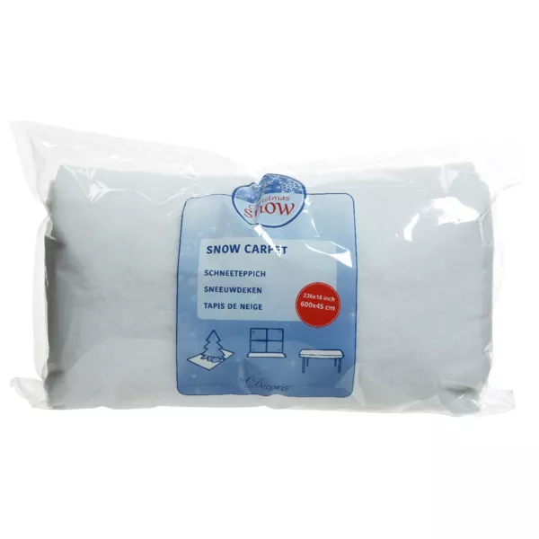 Rektangulrt sne-tppe (600 x 45 cm) Hvid