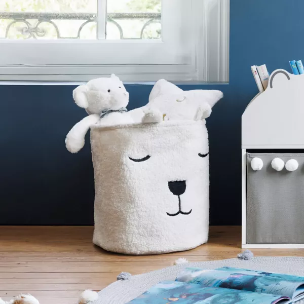 Lot De 2 Paniers Rangement Enfant Cali En Bouclette - 26L Et 13L - Design Doux Et Chaleureux Pour Chambre Ou Salle De Jeux