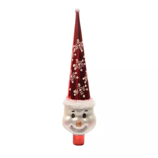 Copa para árbol de navidad de vidrio Muñeco de nieve Feliz