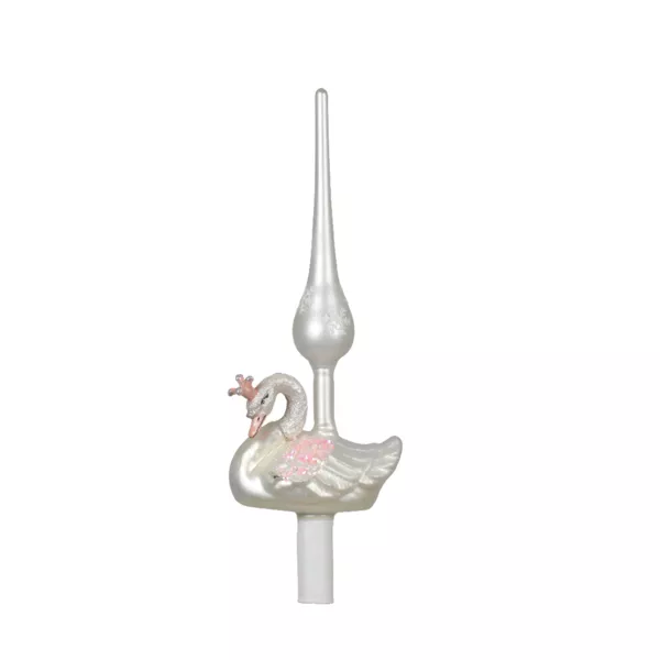 Cima de árbol de vidrio Cisne Blanco