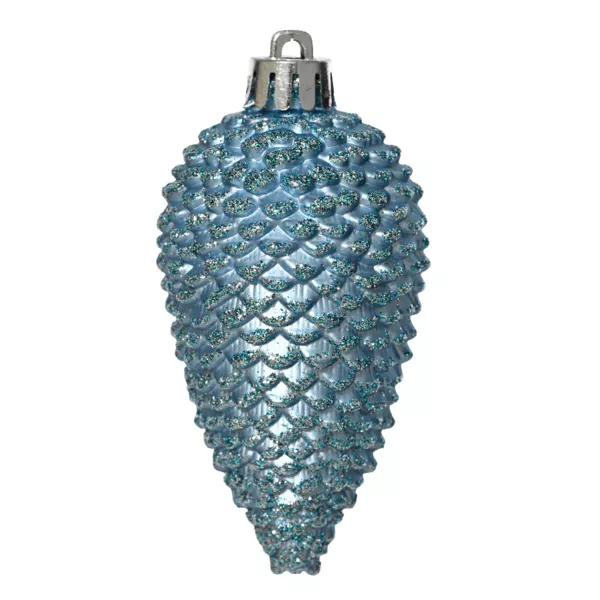 Lote de 6 piñas para colgar (H8 cm) Alpine Azul glaciar