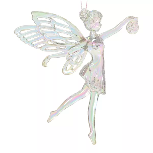 Ángel de Navidad para colgar (H11 cm) Encanto Transparente iridiscente