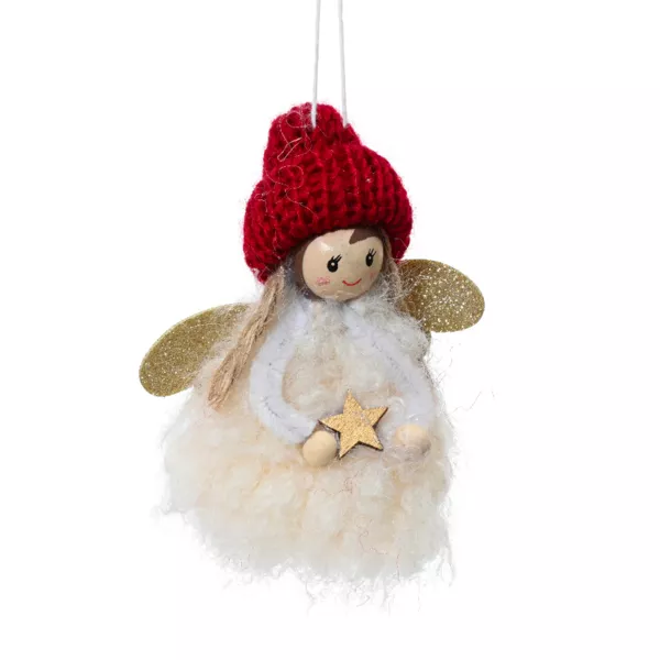 Weihnachtsfee zum Aufhngen (H9 cm) Prinzessin Wei