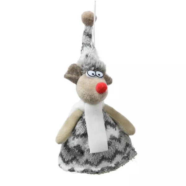 Ratón para colgar (H15 cm) Pip bufanda acogedora Gris
