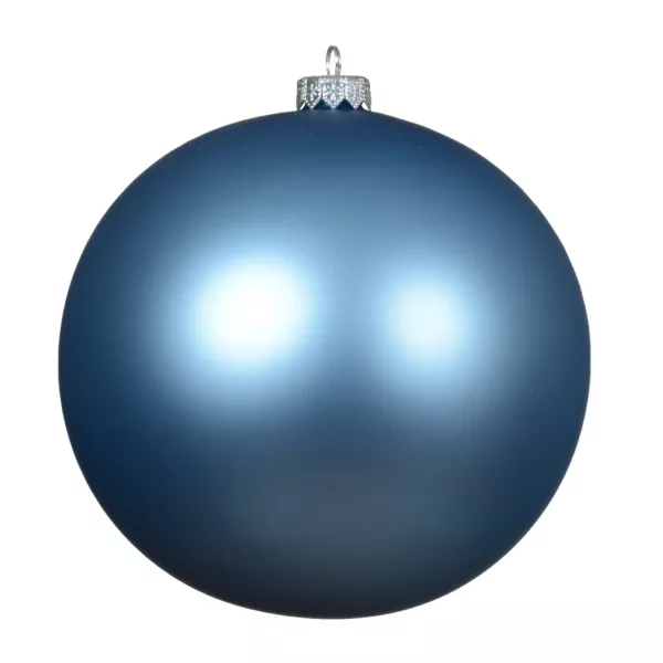 6er Set Weihnachtskugeln aus Glas (D80 mm) Arctique matt Eisblau