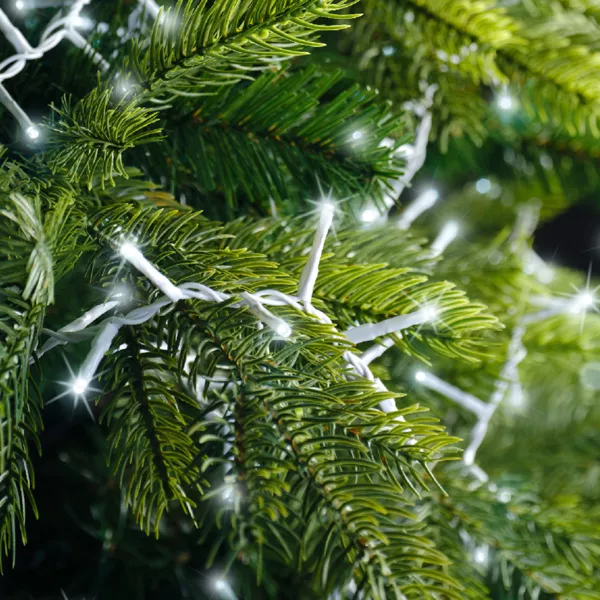 Guirlande lumineuse 16 m 750 LED cble blanc Luxe Blanc froid