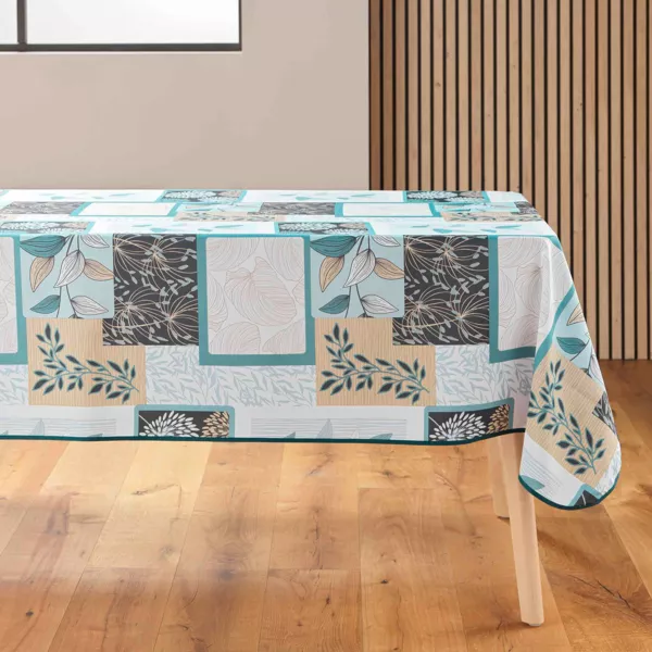 Nappe rectangulaire anti tache (150 x 240 cm) Faya Vert sauge