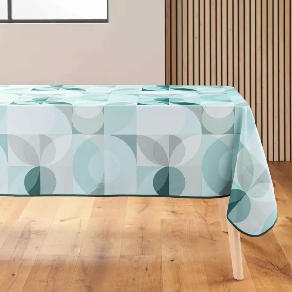 Rechthoekig vlekbestendig tafelkleed (150 x 240 cm) Tessouro Saloegroen