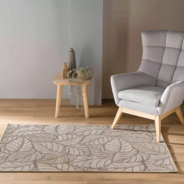 Geweven woonkamer tapijt (120 x 170 cm) Vitalis Beige