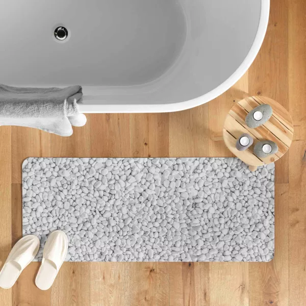 Tapis de bain antidérapant (50 x 120 cm) Leandra Gris