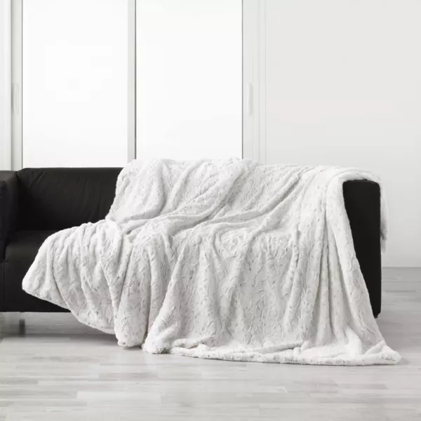 Plaid fausse fourrure (180 x 220 cm) Alaska Ecru