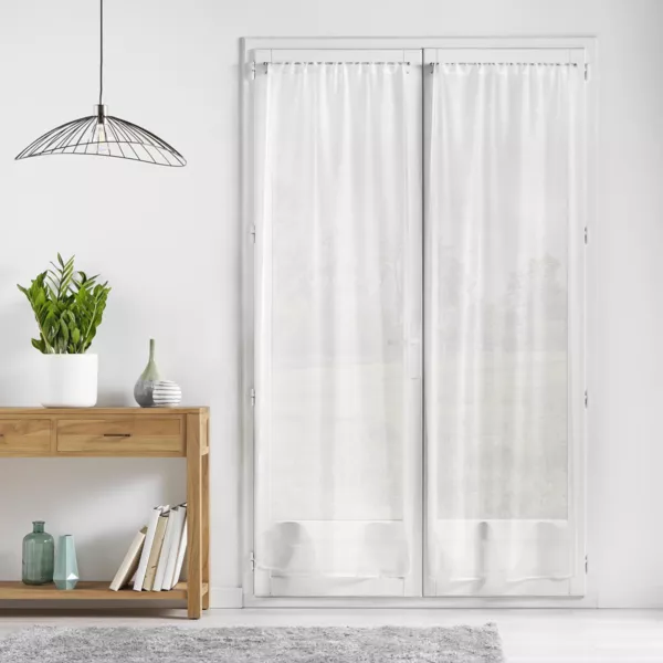 2er Set Gardinen mit Stangendurchzug (70 x 200 cm) Lissea Weiß