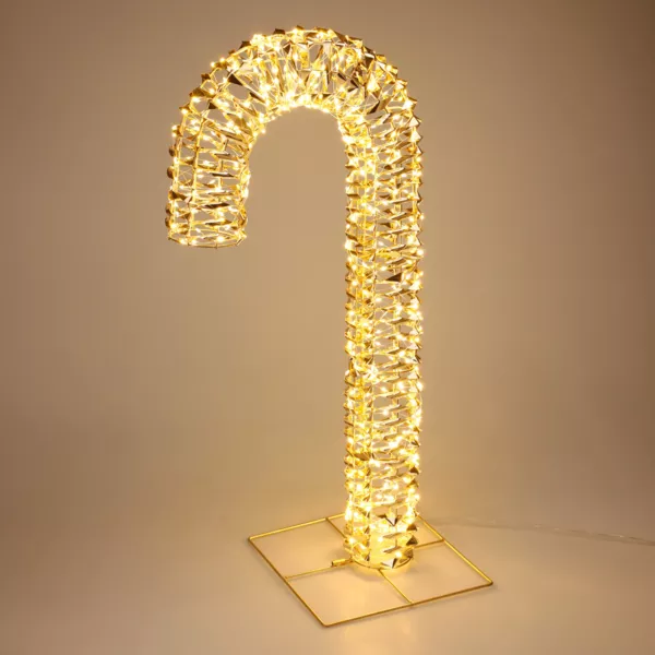 Caramelo de azúcar luminoso 400 LED (H75 cm) Christmas Oro