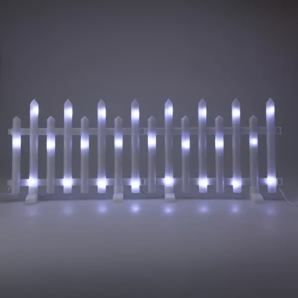 Lote de 8 barreras luminosas 192 LED (2,80 m x H25 cm) Encanto Blanco frÃ­o