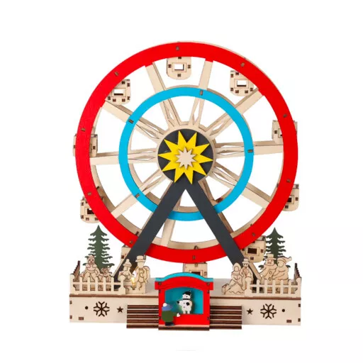 Stort oplyst pariserhjul (H30 cm) Festlighed Tr og bl