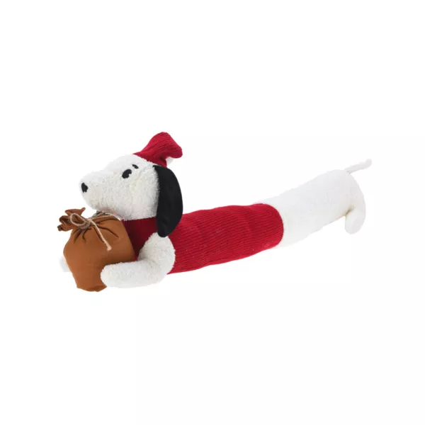 Coussin de Noël bas de porte (82 x 20 cm) Nano chien blanc