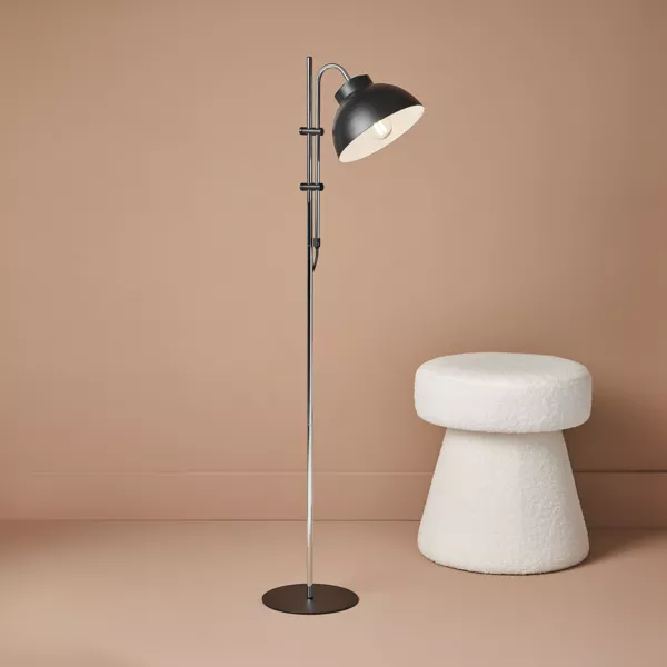 Justrbar bordlampe (H47/115 cm) Industry metal Sort