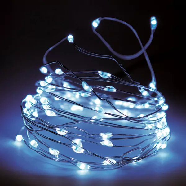 Lichtslinger 24 m 240 Micro LED Zilverdraad Koud wit