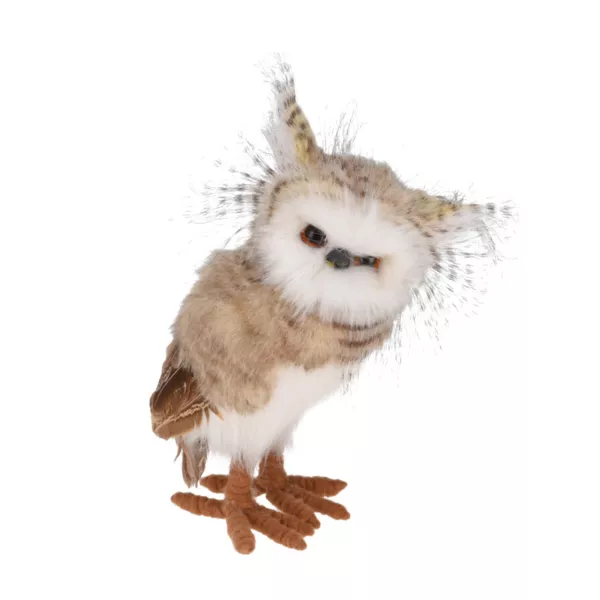 Gufo di Natale da posizionare (H24 cm) Colette morbido piumaggio