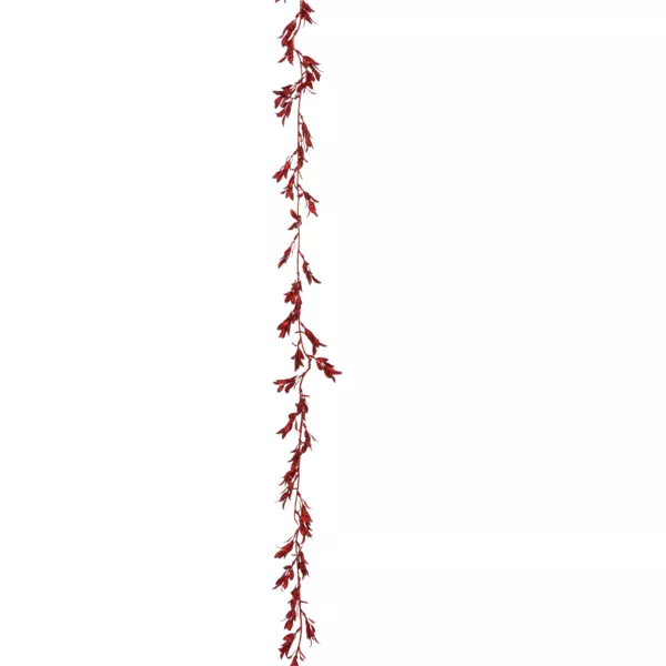 Juleguirlande (180 cm) Glitrende Rde Blade