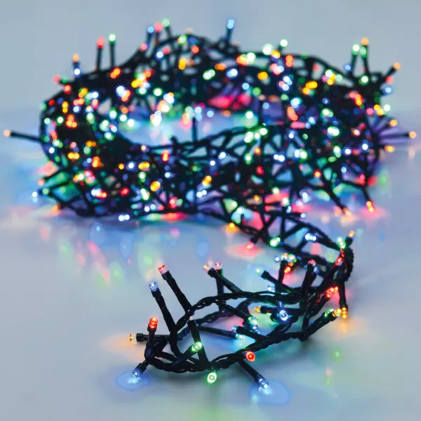 Guirnalda luminosa a pilas 4 m 200 LED cable verde Boa Multicolor